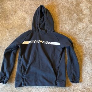 Bauer Dark Black Kids Hoodie with White Logo